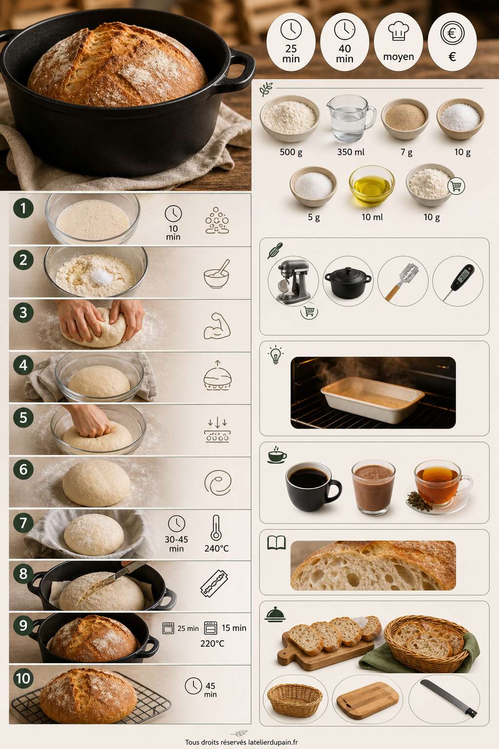 Fiche recette Comment faire du pain
