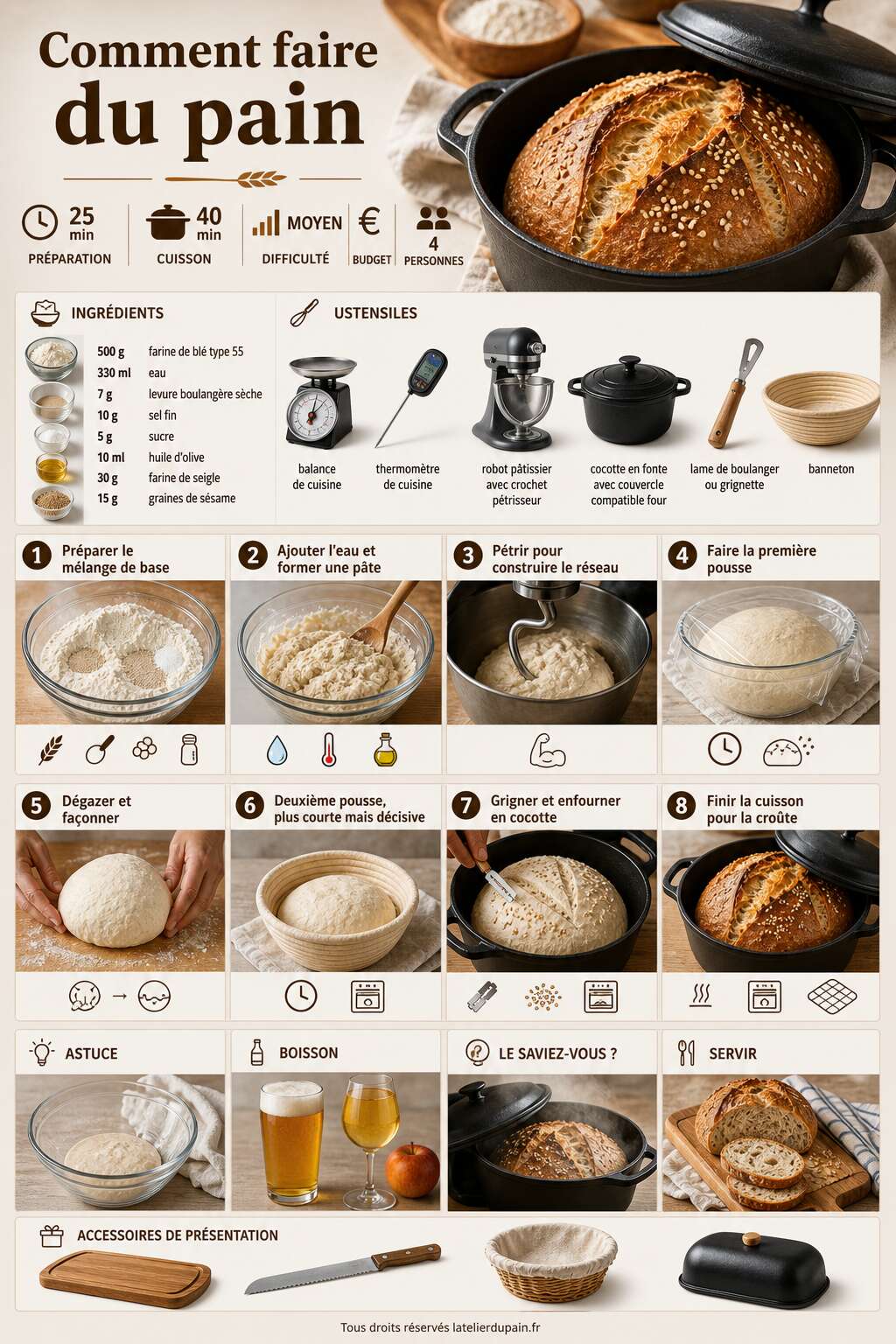 Fiche recette Comment faire du pain Fiche recette Comment faire du pain