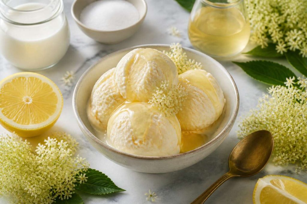 Recette de glace au sirop de fleurs de sureau de Pascale Weeks