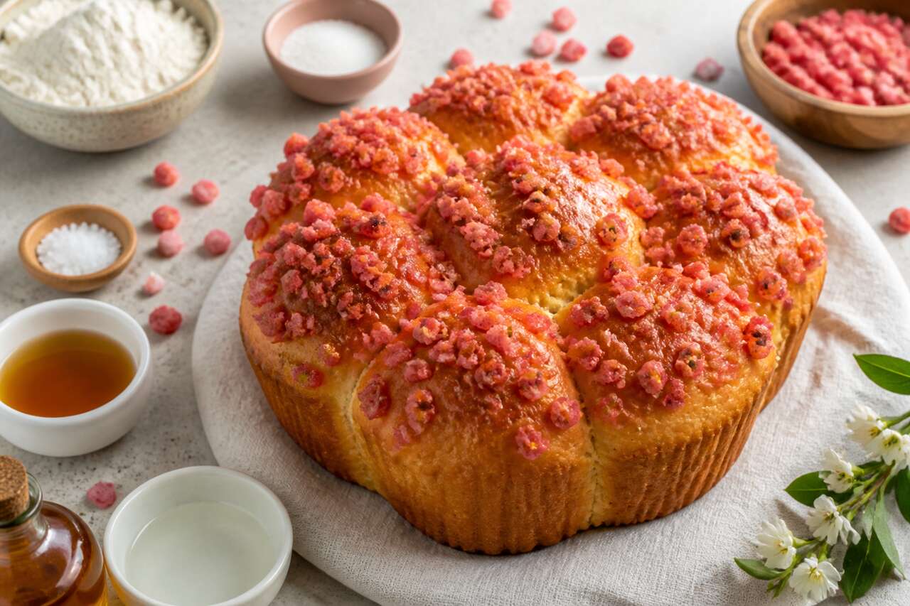 Recette de la brioche de Saint-Genix aux pralines roses