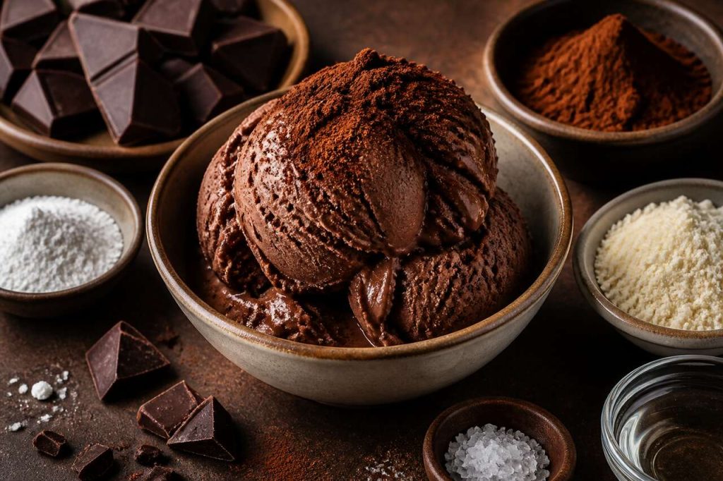 Recette de glace au chocolat Valrhona maison