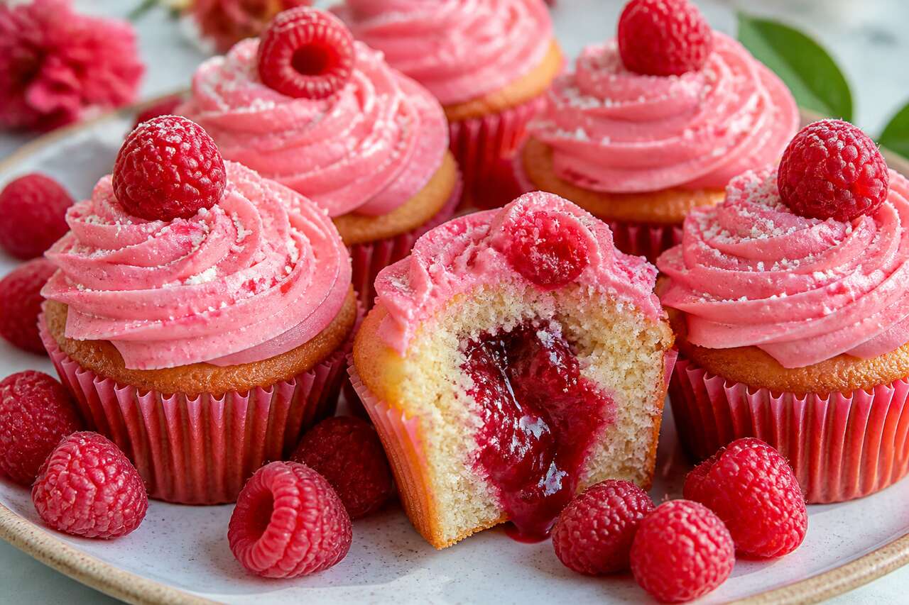 Recette de cupcakes tout framboise : un délice irrésistible