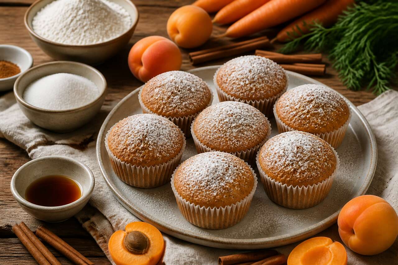 Recette de cupcakes à la carotte et aux abricots