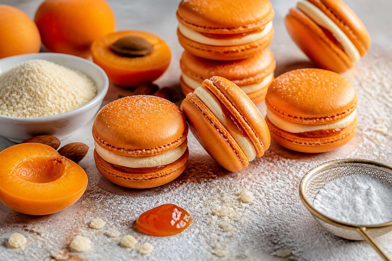 Recette de macarons abricots et chocolat blanc