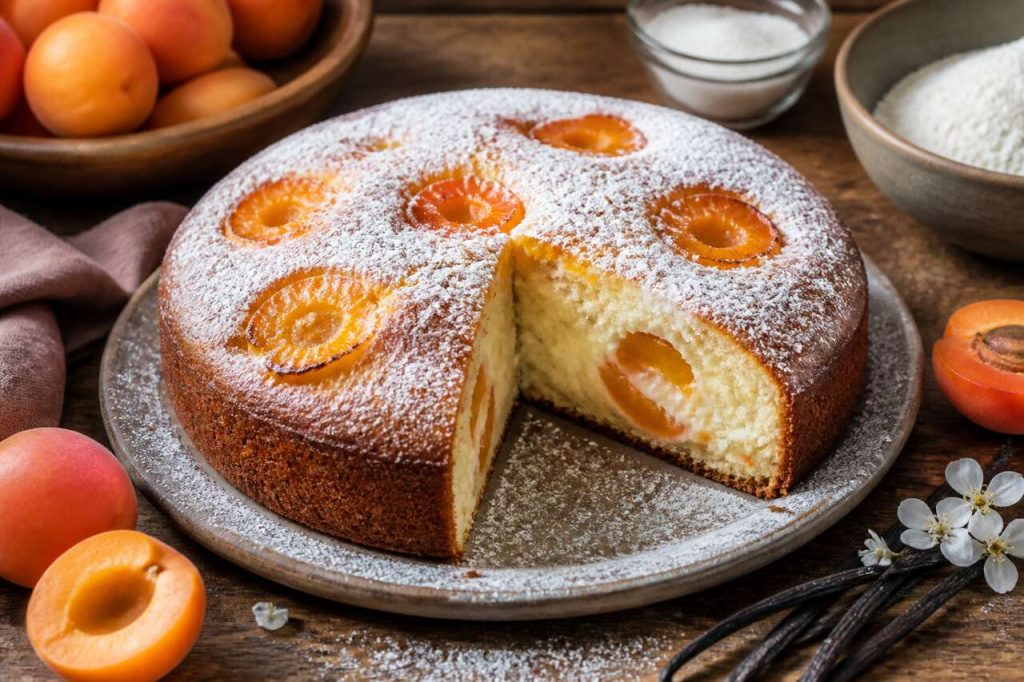 Recette du gâteau moelleux aux abricots et ricotta