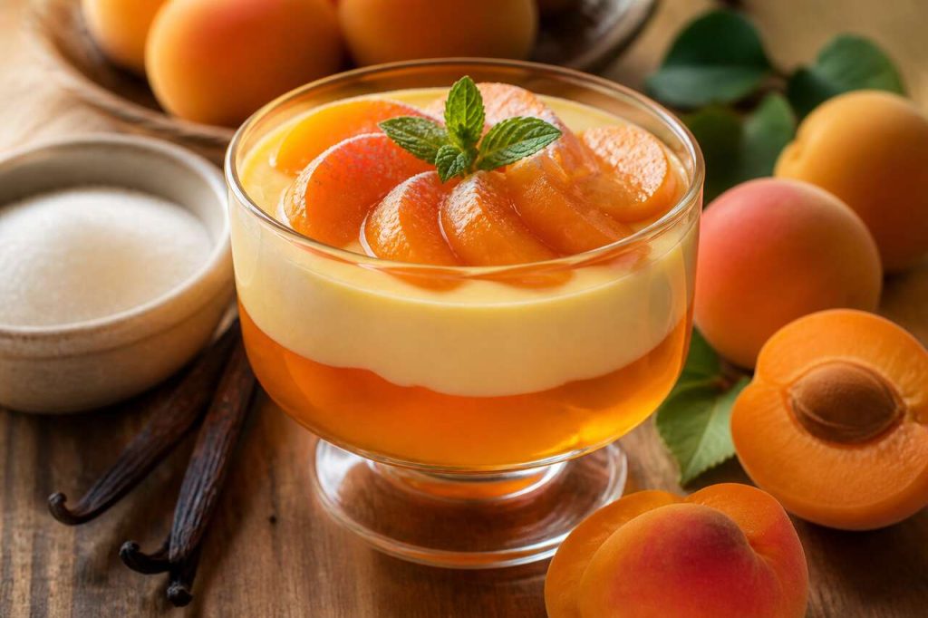 Recette de coupes à la gelée d'abricot et crème anglaise à l'abricot