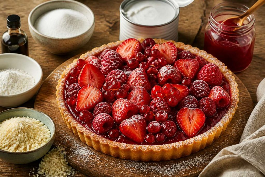 Recette de tarte aux fruits rouges facile et gourmande