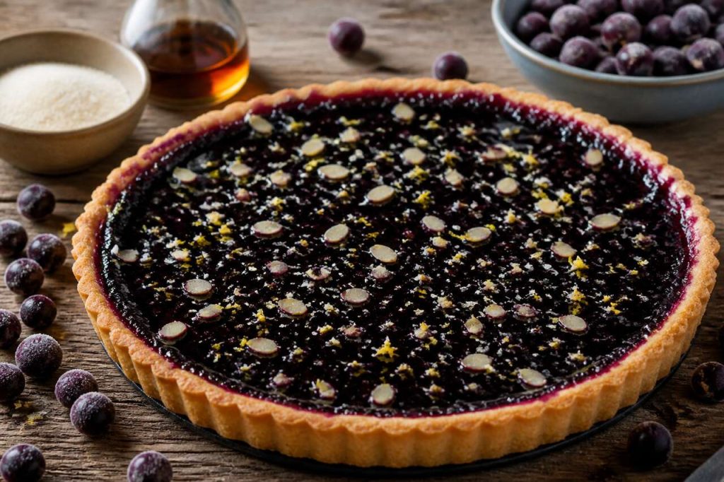 Recette de tarte aux groseilles noires (cassis) : simple et délicieuse