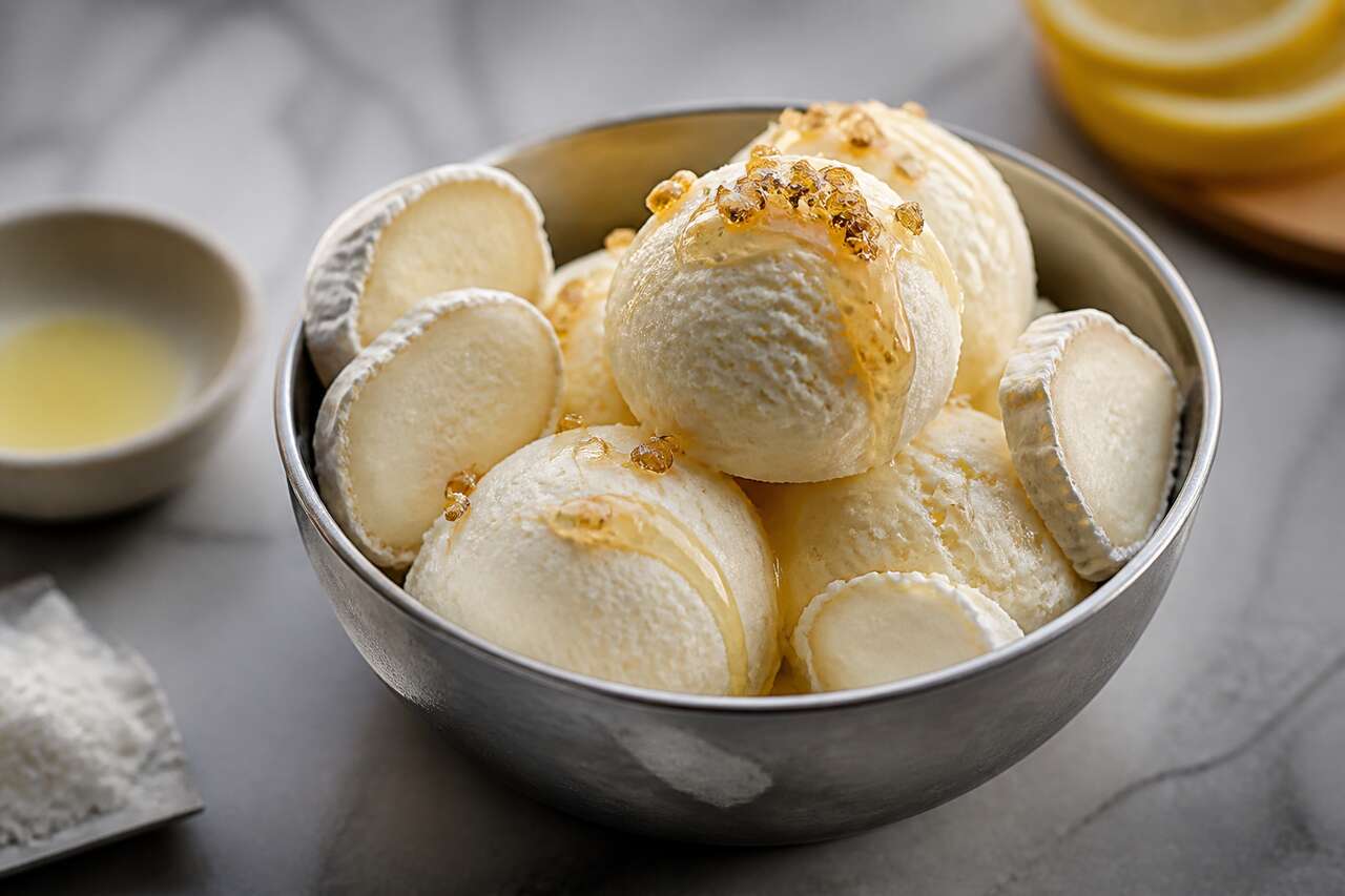 Recette du sorbet au fromage de chèvre et au miel