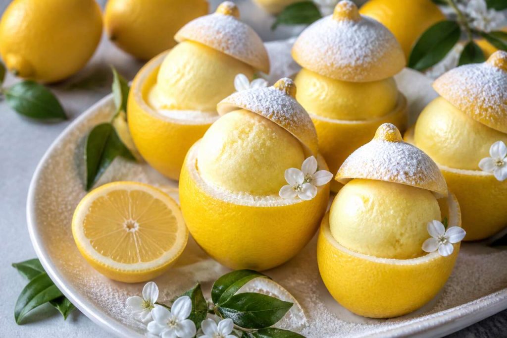 Recette de citrons givrés au sorbet citron