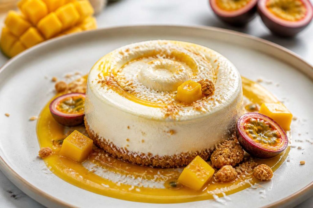 Recette de volupté aux fruits de la passion et à la mangue