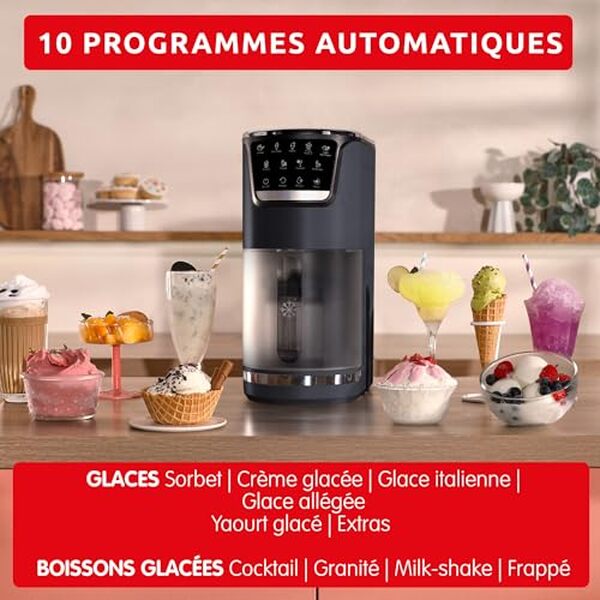 Découvrez notre test détaillé de la machine à glaces Moulinex Dolci MJ6038F0 avec ses 10 programmes et technologie 1-Step Perfector. Performances, avantages et verdict complet. 