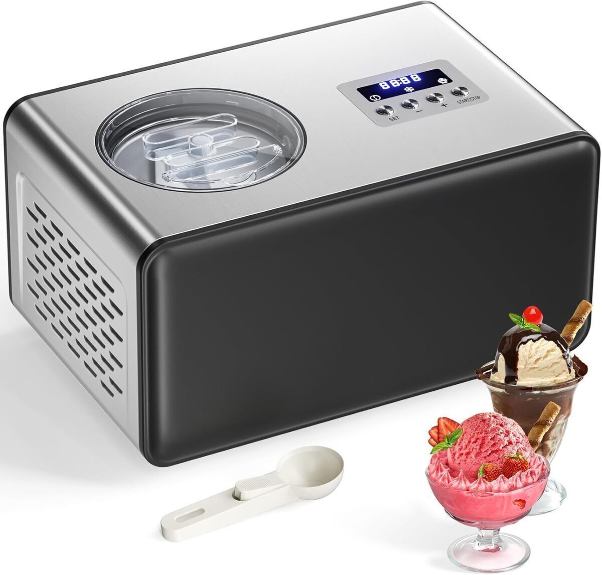 Test de la sorbetière Acmeenjoy Turbine à glace 2L avec compresseur automatique