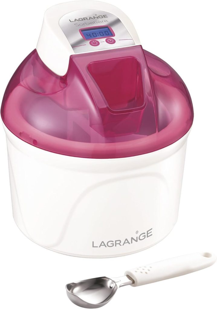 Test de la sorbetière Lagrange 409001 : écran LCD et cuve 1, 5 l