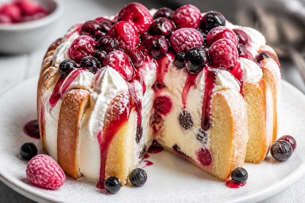 Charlotte de quatre-quarts aux fruits rouges : la recette gourmande et facile