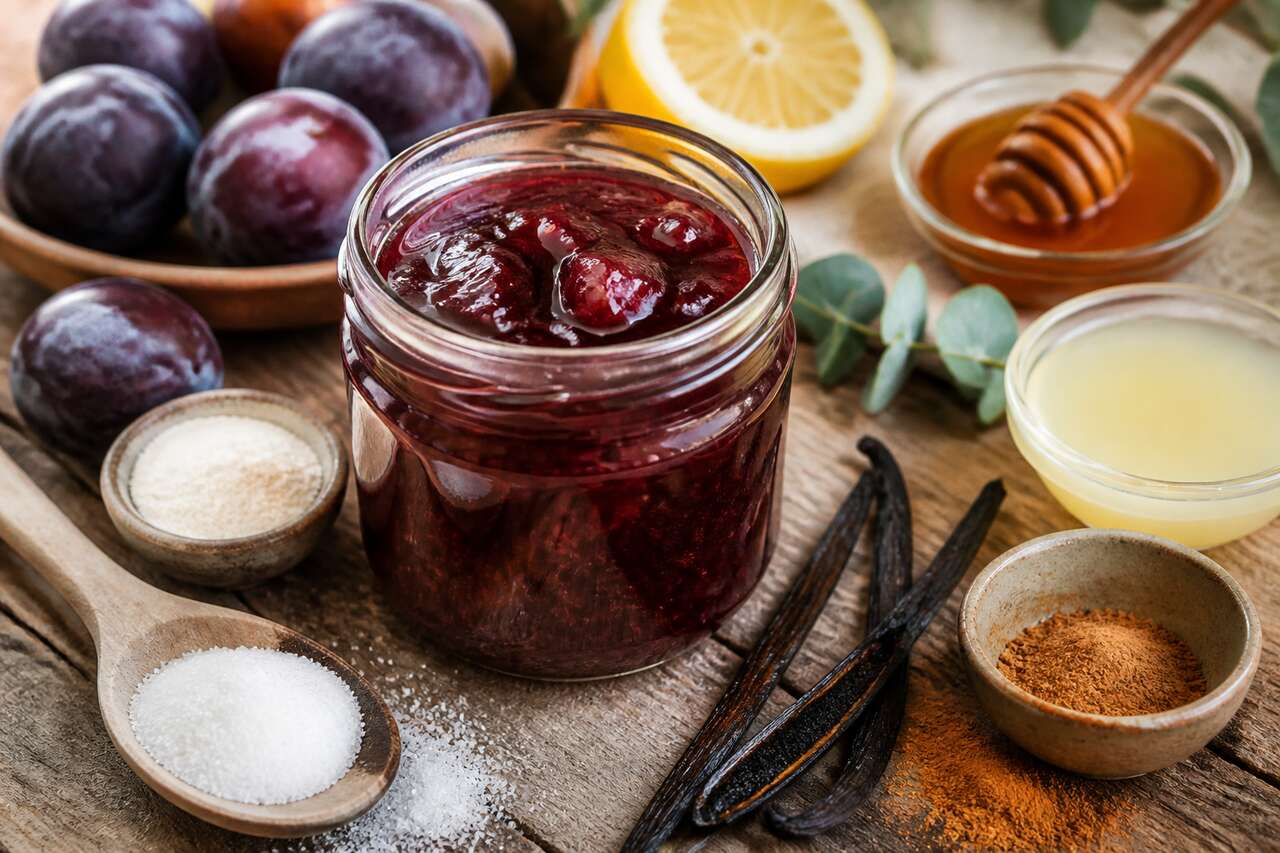 Recette de confiture de prunes au miel maison