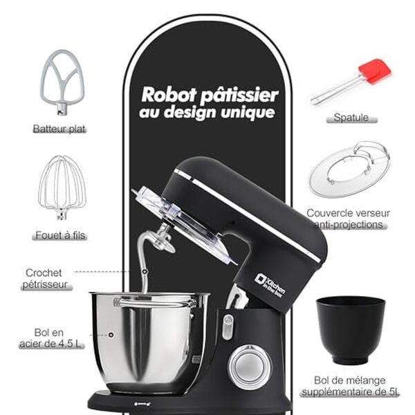 Découvrez notre test complet du robot pâtissier Kitchen in the Box 1300W : caractéristiques, performances et verdict pour bien choisir votre robot de cuisine. 