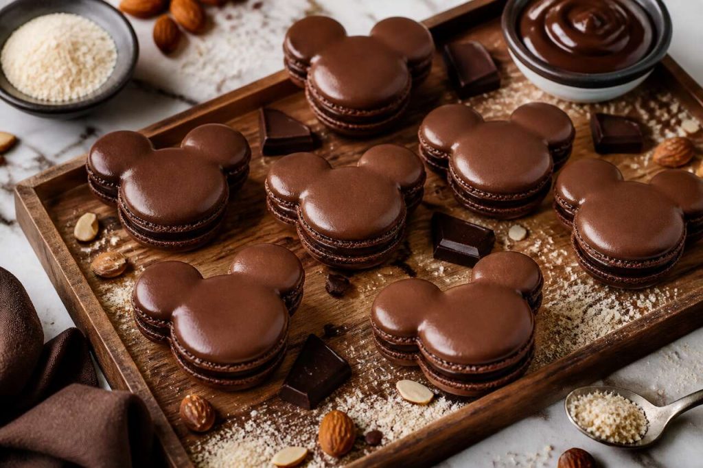 Recette de macarons Mickey au chocolat noir