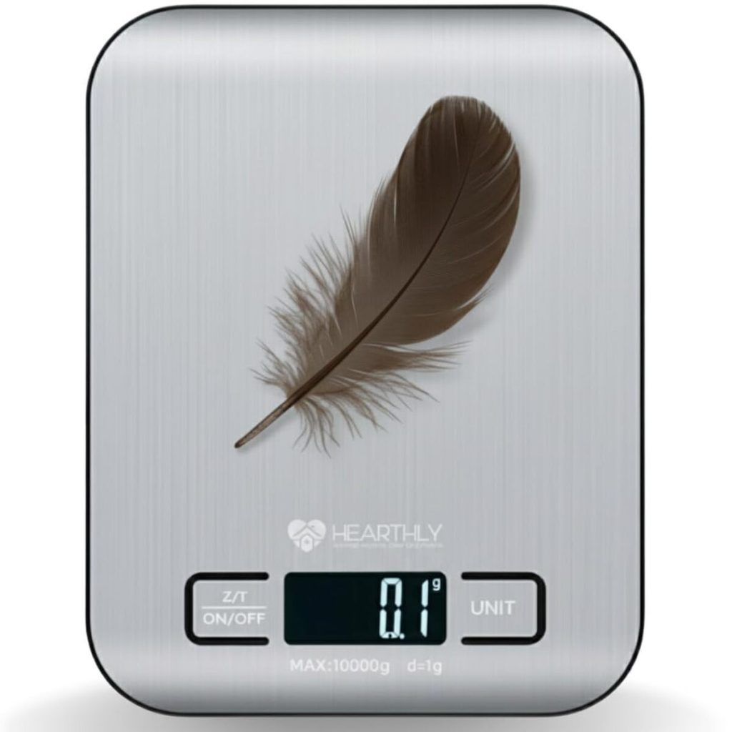 Test de la balance de cuisine numérique hearthly en acier inoxydable 304