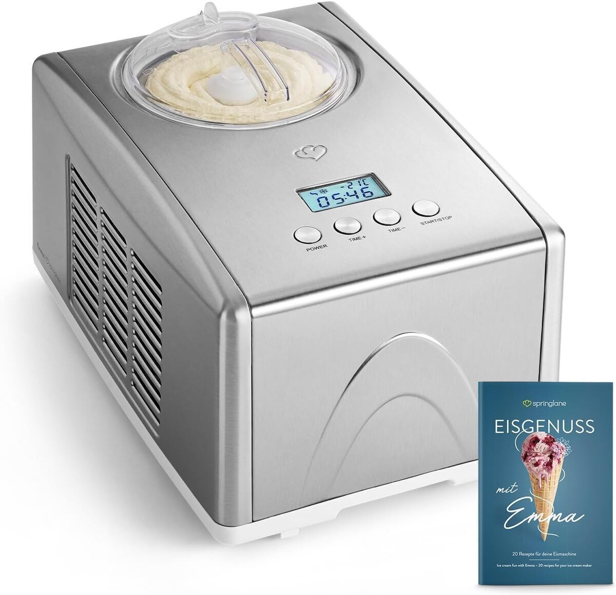 Test de la sorbetière Springlane Emma 150 W : compresseur performant et design élégant