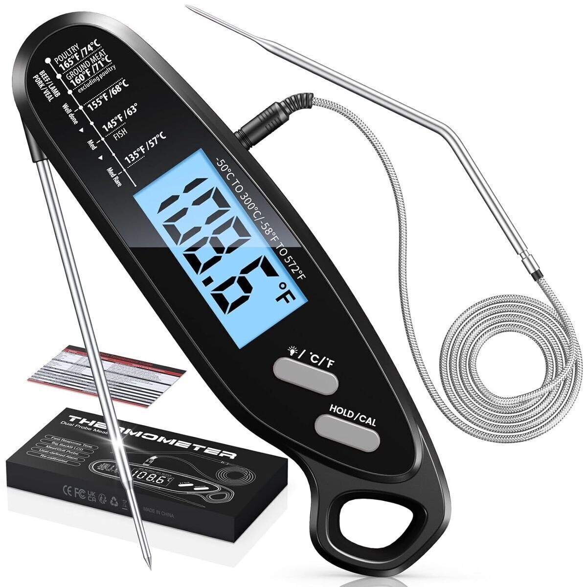 Test du thermomètre numérique Vuwwey : double sonde et lecture instantanée