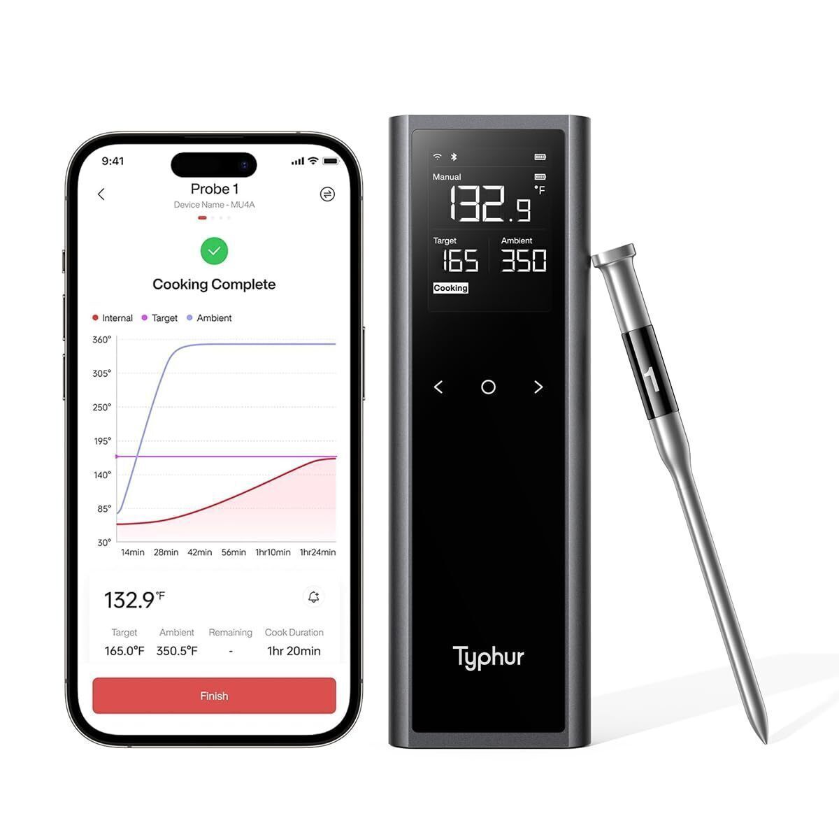 Test du thermomètre sans fil Typhur Sync One : précision et connectivité optimales