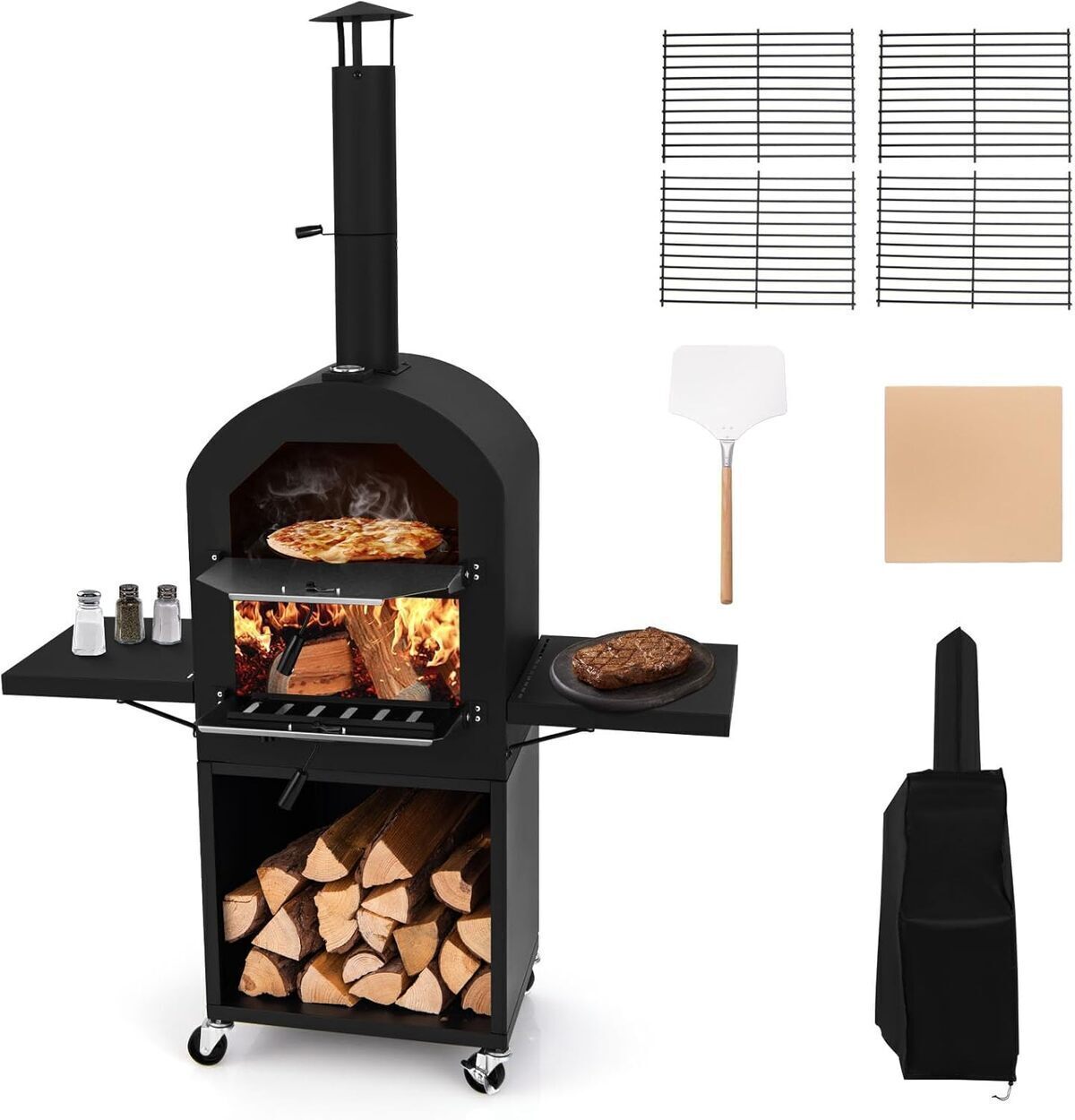 Test : four à pizza extérieur Gymax bois ou pellet