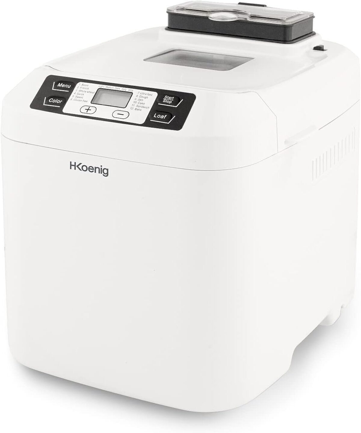 Test : machine à pain H.Koenig BAKE340, écran lcd et gluten free