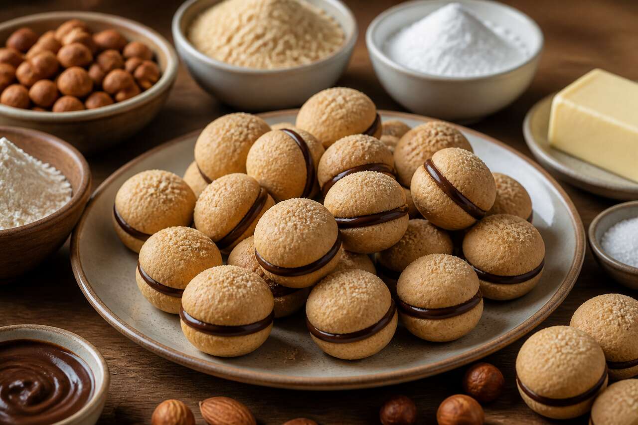 Recette des baci di dama : baisers de dame à l'amande ou à la noisette