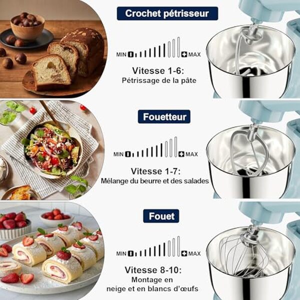 Découvrez notre test complet du robot pâtissier Camic : puissance, polyvalence et performance pour tous vos projets de pâtisserie. Avis détaillé et caractéristiques. 