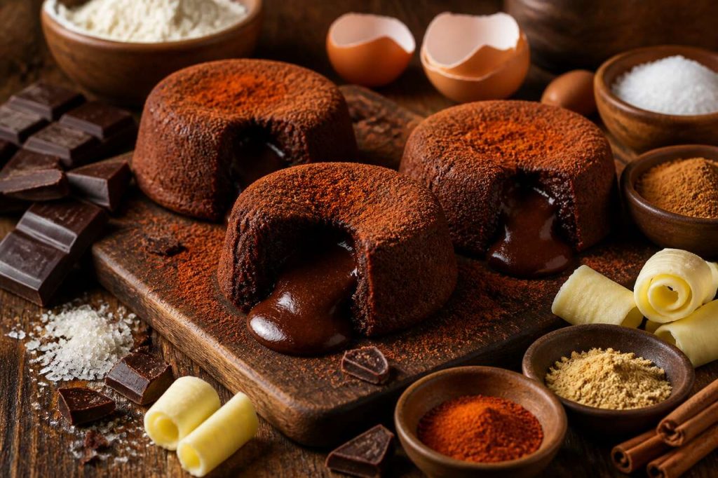 Recette de cœurs fondants au chocolat épicé