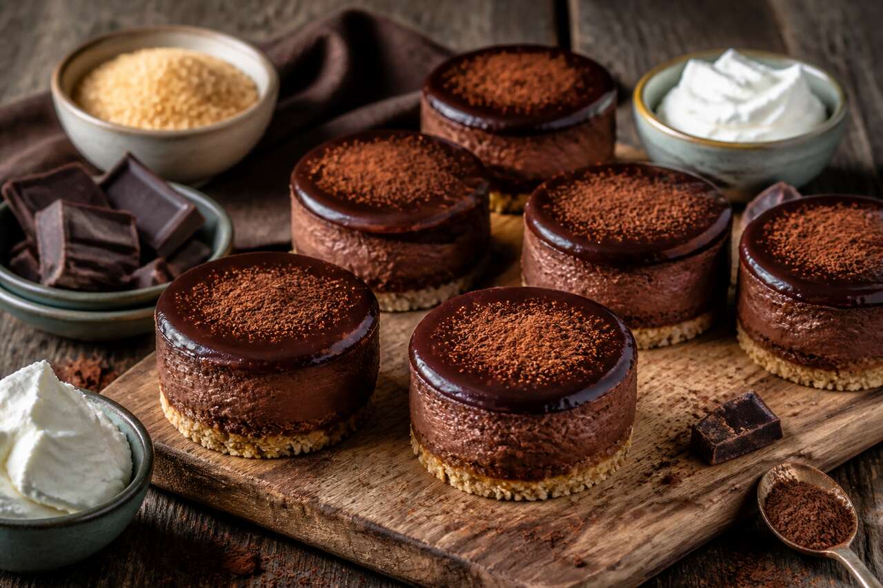 Recette facile de mini cheesecakes au chocolat