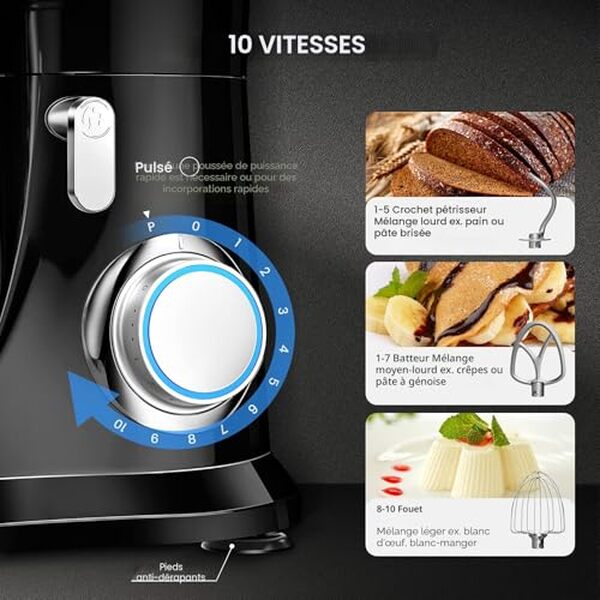 Découvrez notre test détaillé du robot pâtissier KICHOT 4, 5L, ses fonctionnalités multifonctions et ses performances pour vos préparations culinaires. 