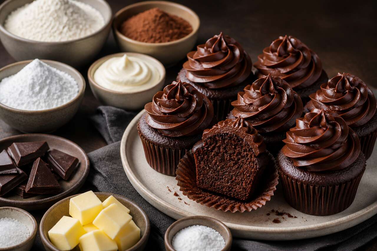 Recette de cupcakes tout chocolat faciles et gourmands