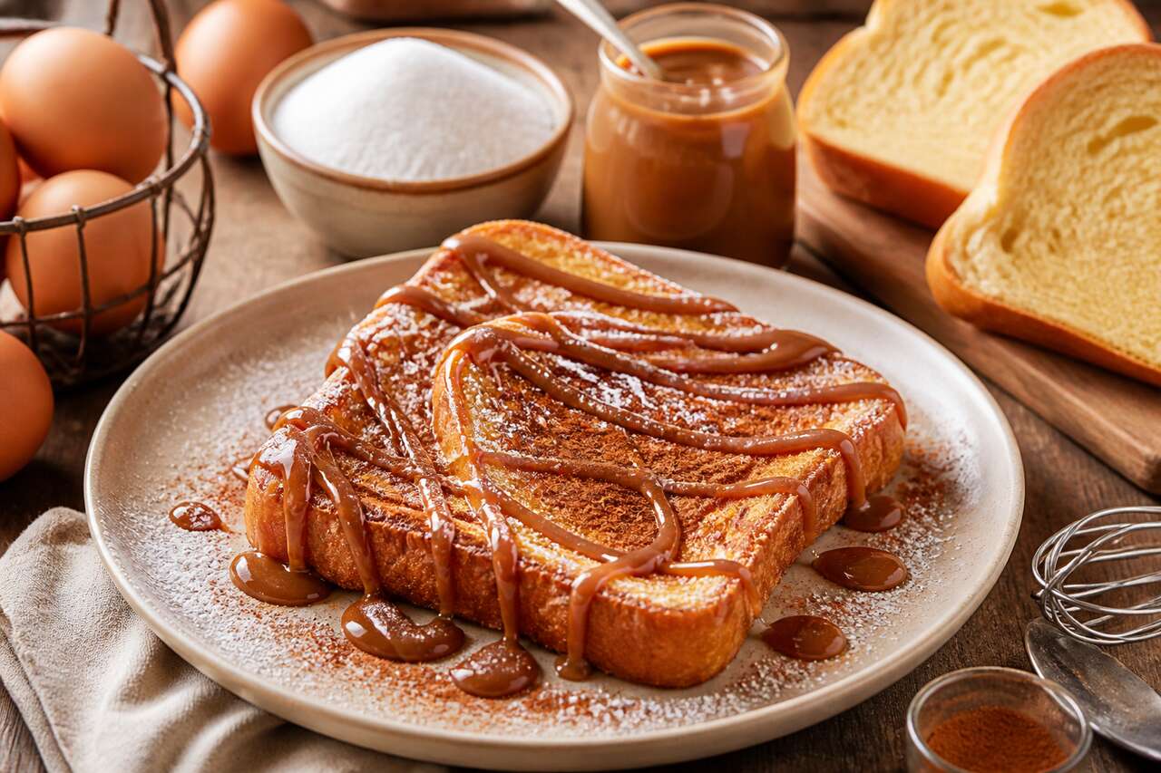 Recette du pain perdu à la confiture de lait