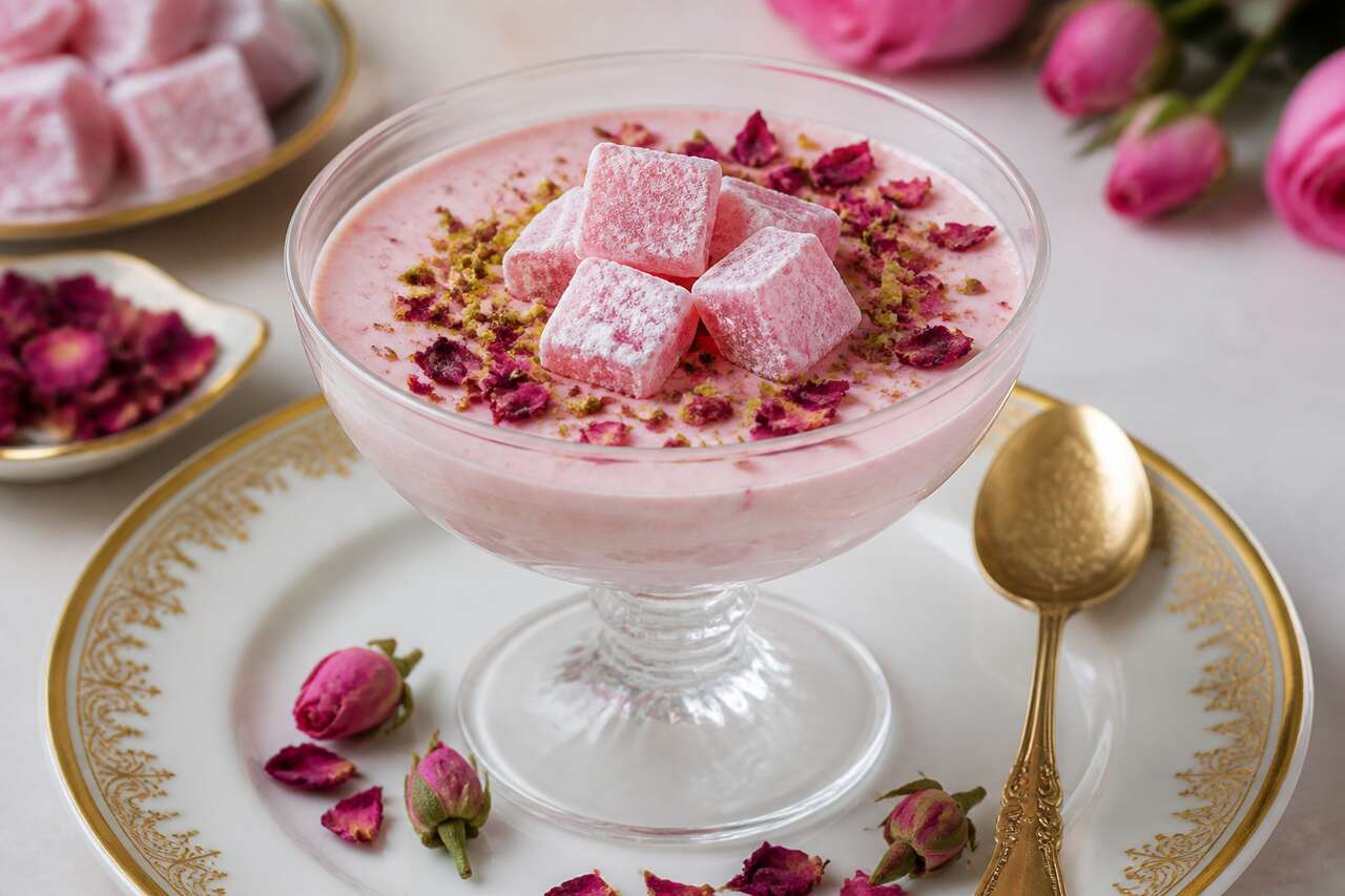 Recette de mousse à la rose façon loukoum