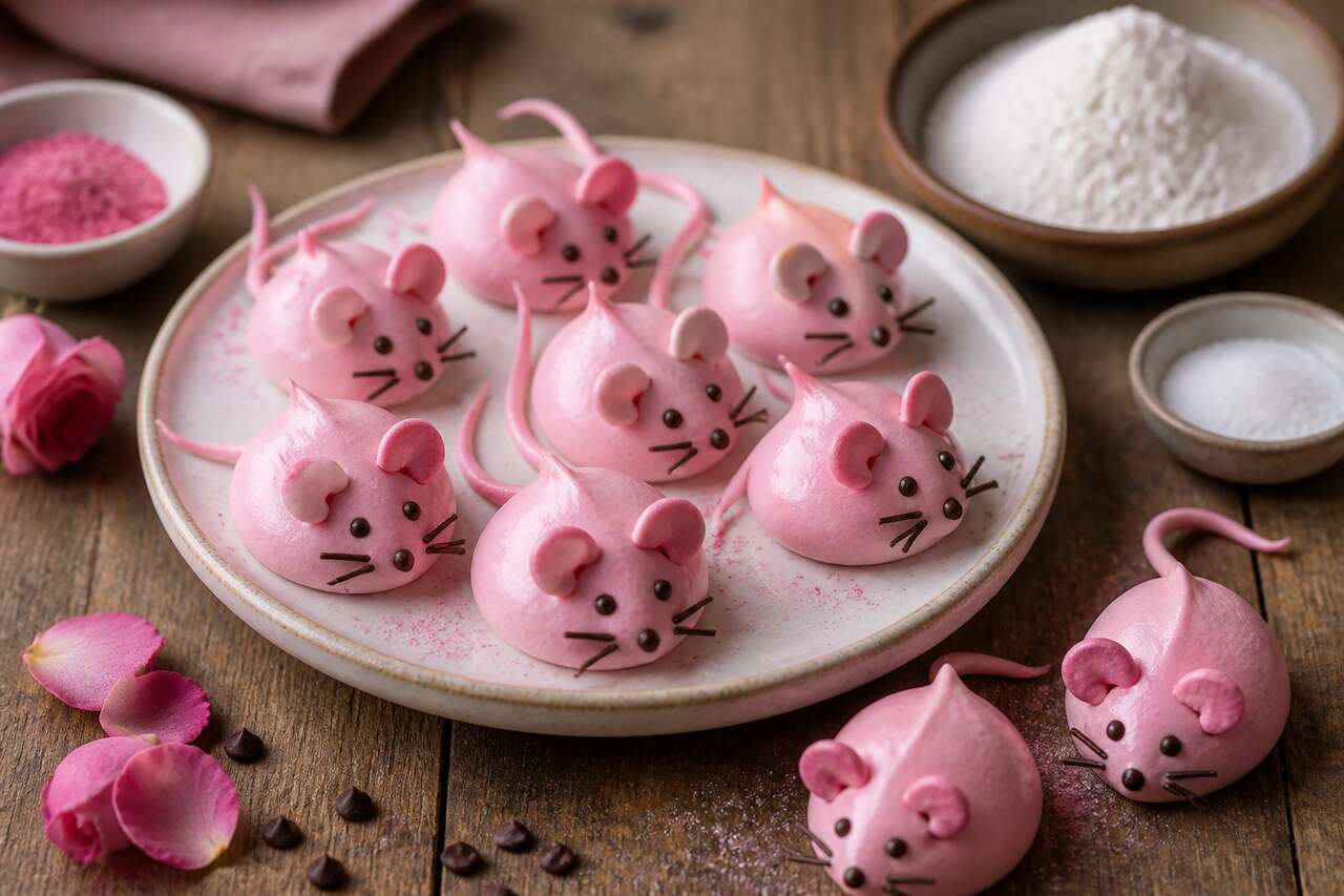 Recette de souris meringuées : un dessert craquant et adorable