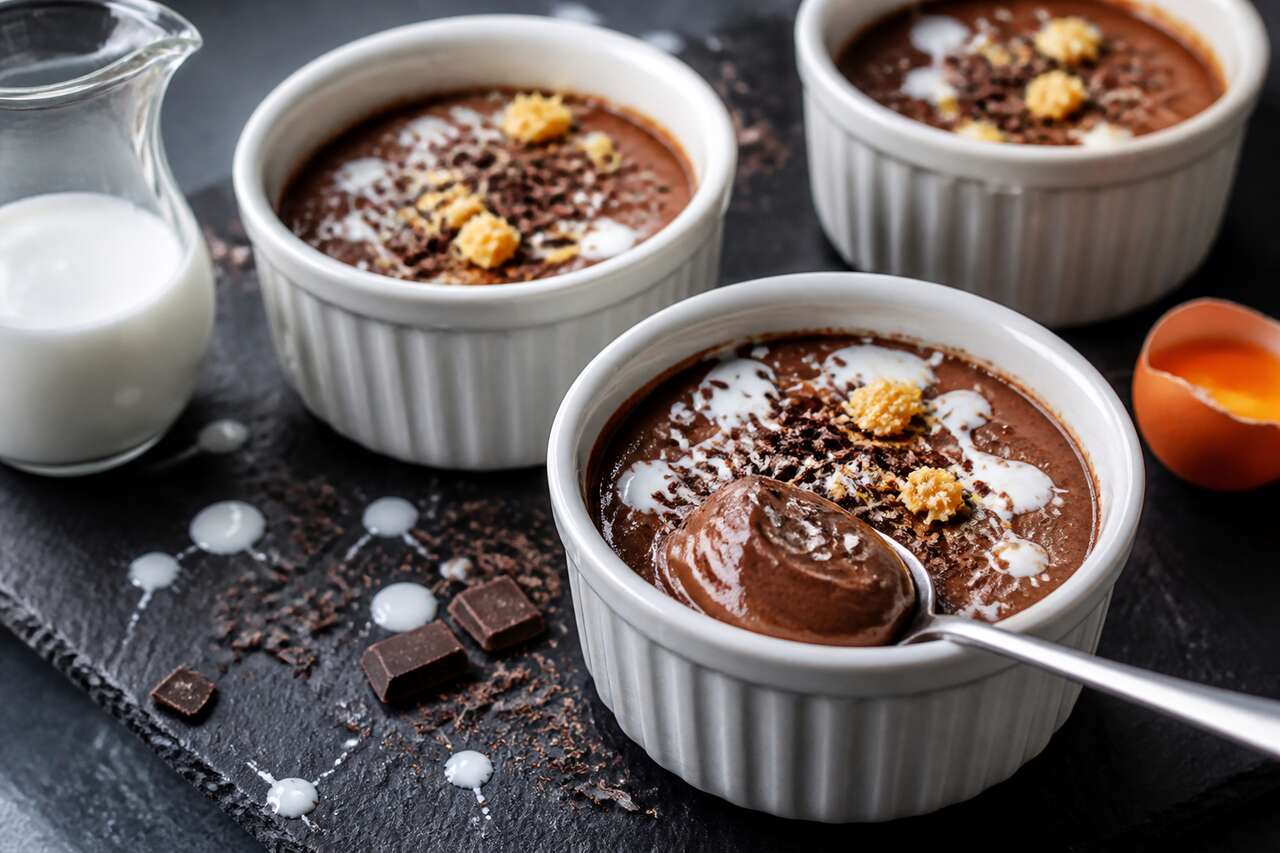 Recette des petites crèmes au chocolat de Trish Deseine