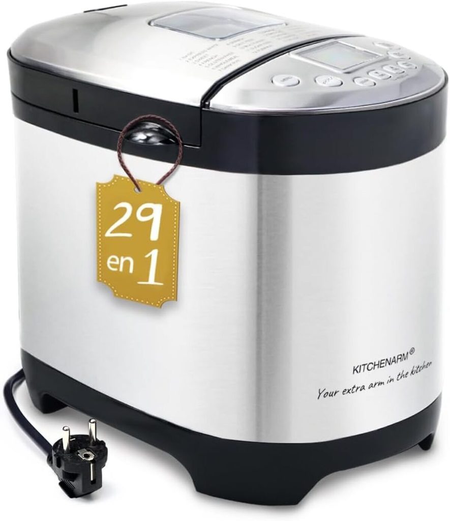 Test de la machine à pain intelligente Kitchenarm 29 en 1 : inox et options sans gluten