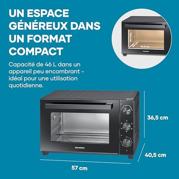 Découvrez notre test du mini-four Severin TO 9025 : efficacité énergétique, design compact et fonctionnalités. Avis détaillé et conseils d'achat pour ce four de cuisine performant.