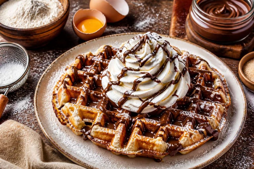 Recette de gaufres à la chantilly au Nutella