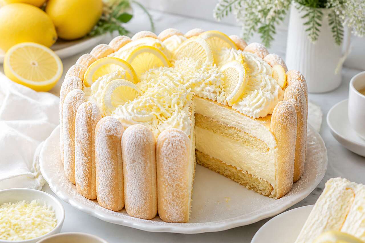 Recette de charlotte au chocolat blanc et citron