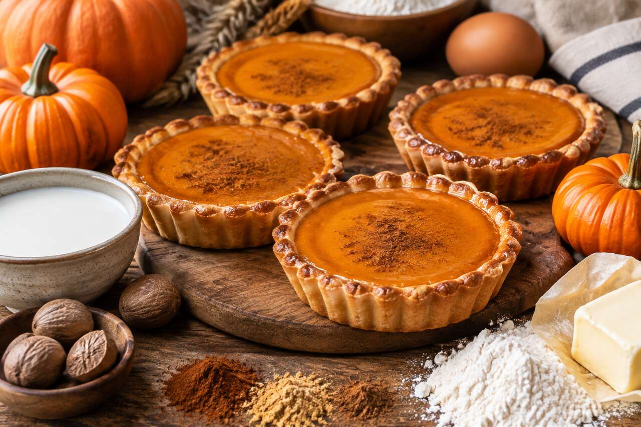 Recette de mini pumpkin pie : la tarte à la citrouille sans lactose