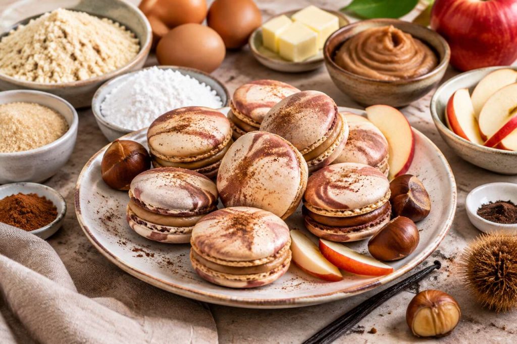 Recette de macarons à la châtaigne et à la pomme