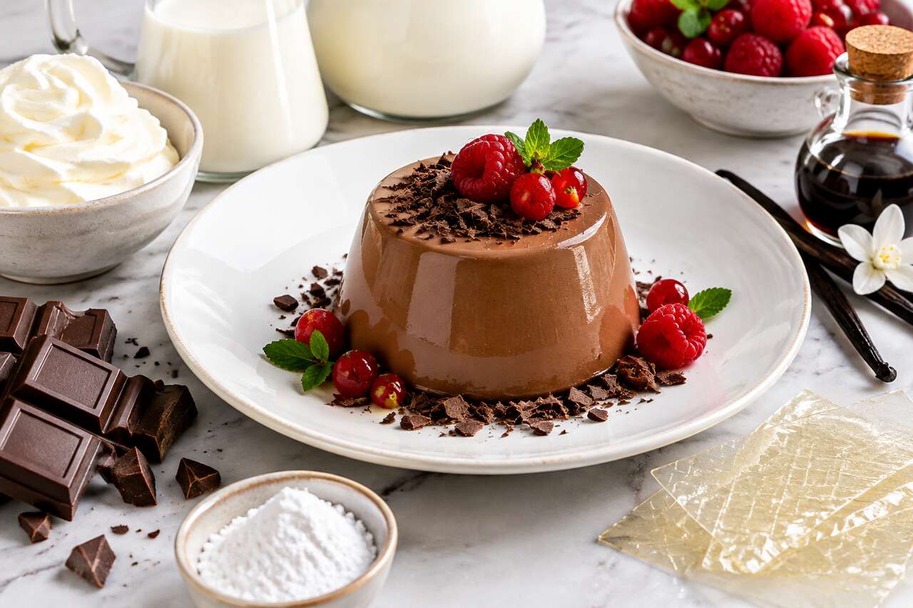 Recette de panna cotta au chocolat facile et onctueuse