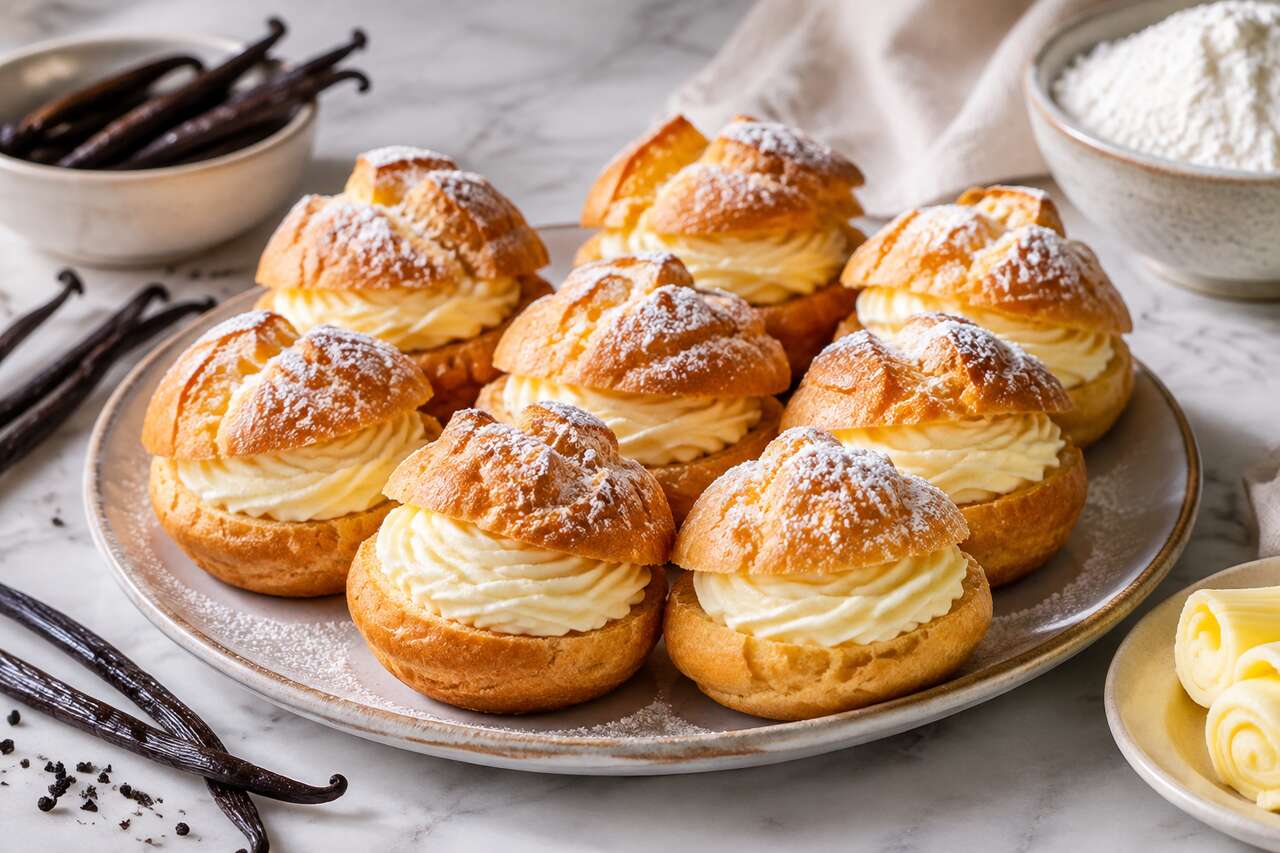 Recette de petits choux à la crème vanille faciles et gourmands