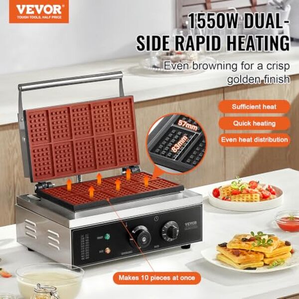 Découvrez notre test complet du gaufrier commercial VEVOR 1550 W : efficacité, performance, avantages et inconvénients pour bien choisir votre équipement professionnel.