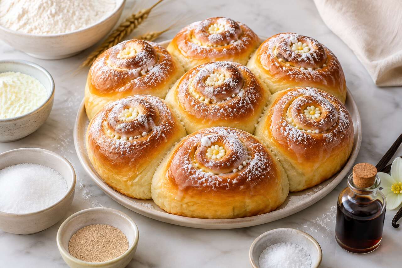 Recette de pains marguerites à la vanille en machine à pain