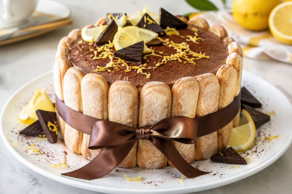 Recette de charlotte au chocolat et citron : un dessert irrésistible