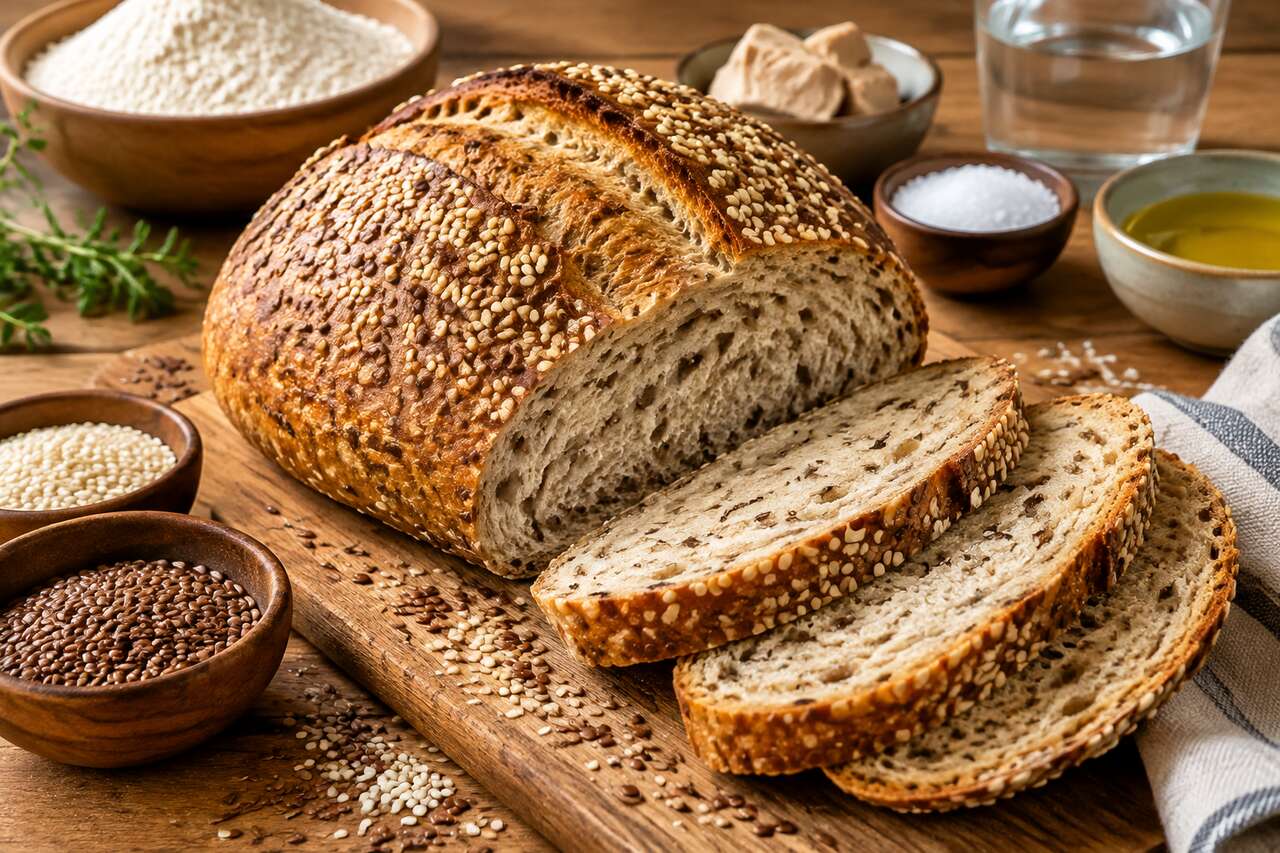 Recette de pain aux graines de lin et sésame